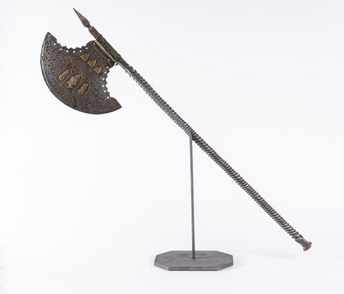 Arte Indiana  A large cerimonial axe decorated with (1 of 4)