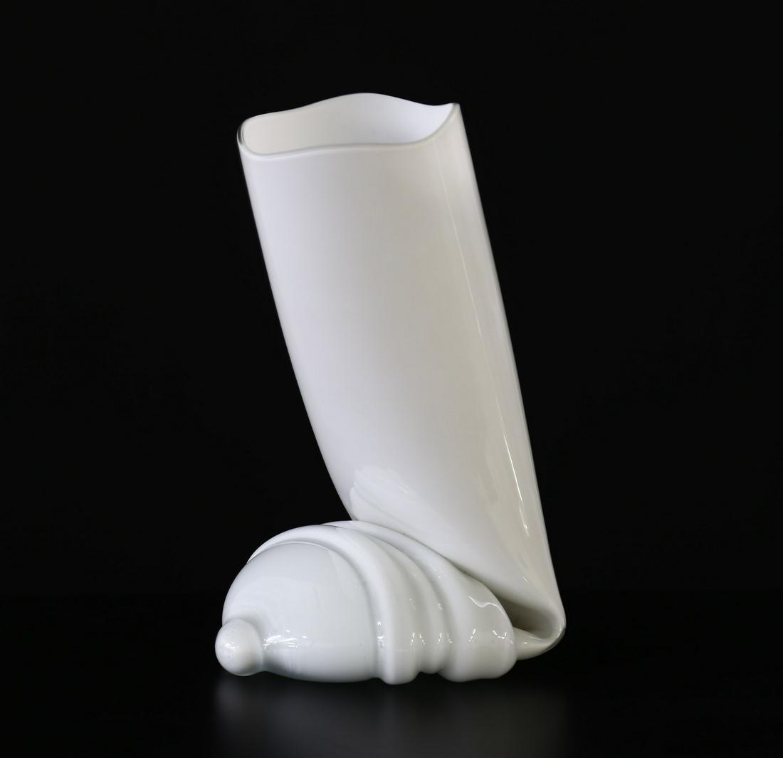 GAETANO PESCE Vase, prototype for Vistosi, 1979.: Vase, prototype for Vistosi, 1979. Glass. Cm 20,00 x 29,00 x 18,00. Provenance: Casa Carenza, Padua.