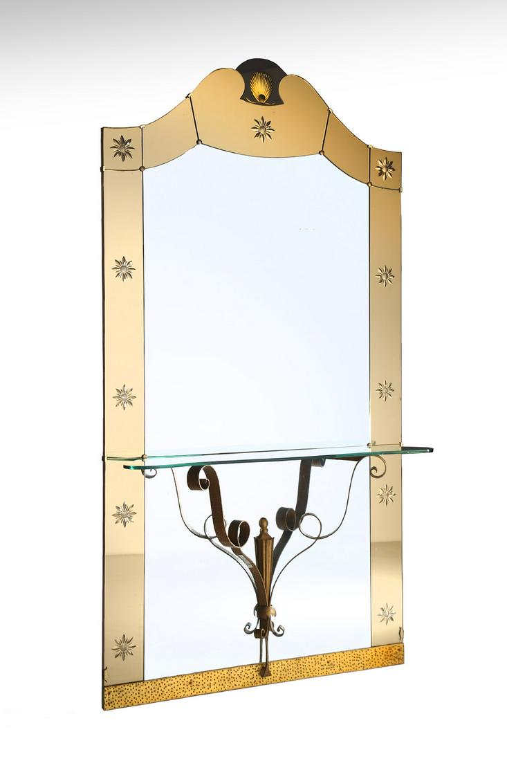 PIER LUIGI COLLI Large mirror with console, (1 of 1)