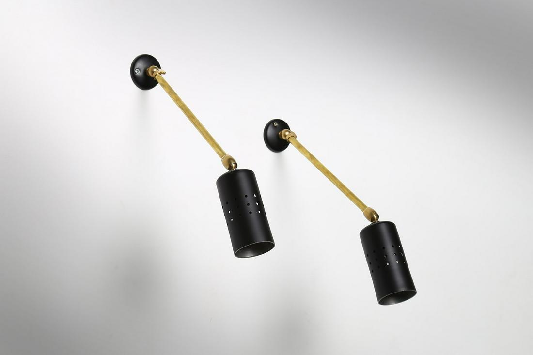MANIFATTURA ITALIANA   Pair of wall lights, 50s. (2). (1 of 3)