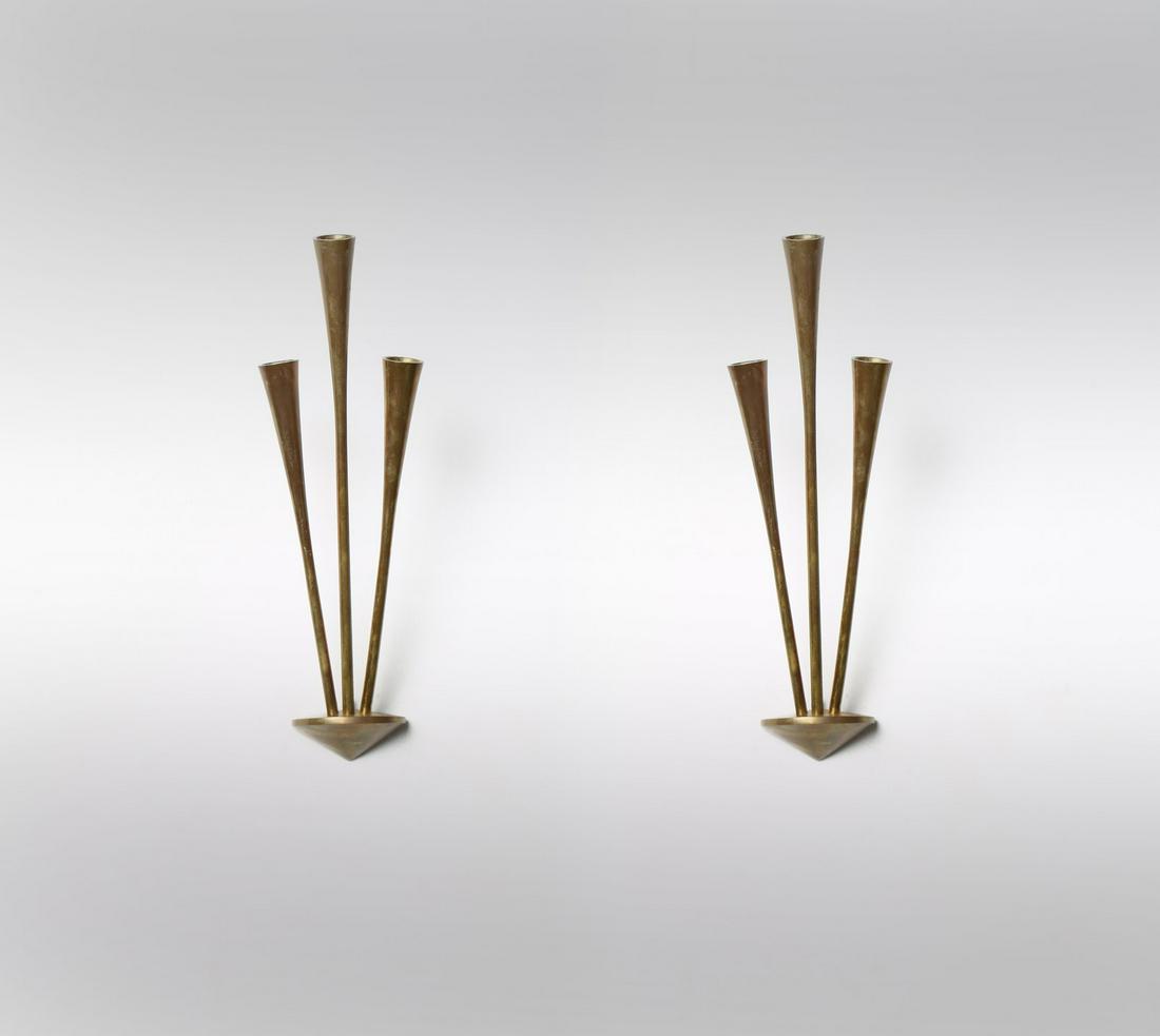 OSCAR TORLASCO Pair of wall lights, 50s. (2). (1 of 1)