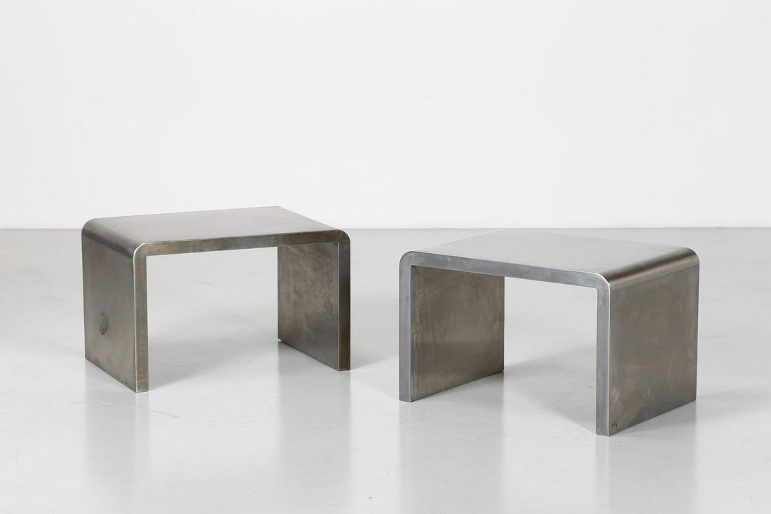 MARZIO CECCHI (attributed) Pair of coffee tables, 70s. (1 of 4)