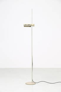 BRUNO GECCHELIN Standard lamp, Bis model, Arteluce: Standard lamp, Bis model, Arteluce production, 1981. Painted metal.. Cm 38.00 x 202.00 x 28.00. Manufacturing brand. Literature: G. Gramigna, Repertorio del design italiano 1950-2000, Allemandi, 2003,