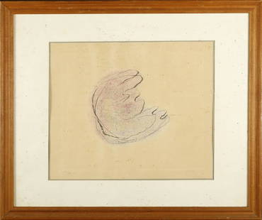 JEAN FAUTRIER Baby mine.: Baby mine. Etching. Cm 40,00 x 33,00. 20/50. Edition and signature lower in pencil. At the back La Loggia Gallery, Bologna. Plate size: 27x34 cm. Frame present