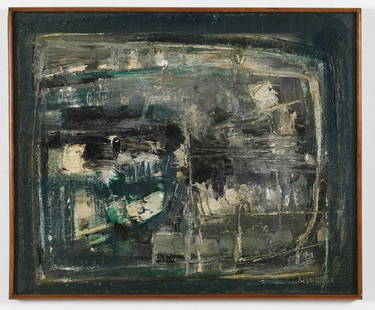 MARIO BIONDA Untitld.: Untitld. 1963. Oil on canvas . Cm 73,00 x 60,00. Signature and year lower right and at the back. Defects.