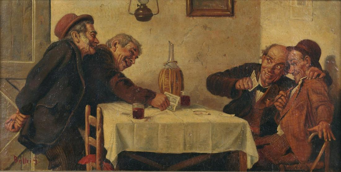 GAETANO BELLEI Card players. (1 of 3)