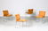 MANIFATTURA ITALIANA Four armchairs, 70s. (4).
