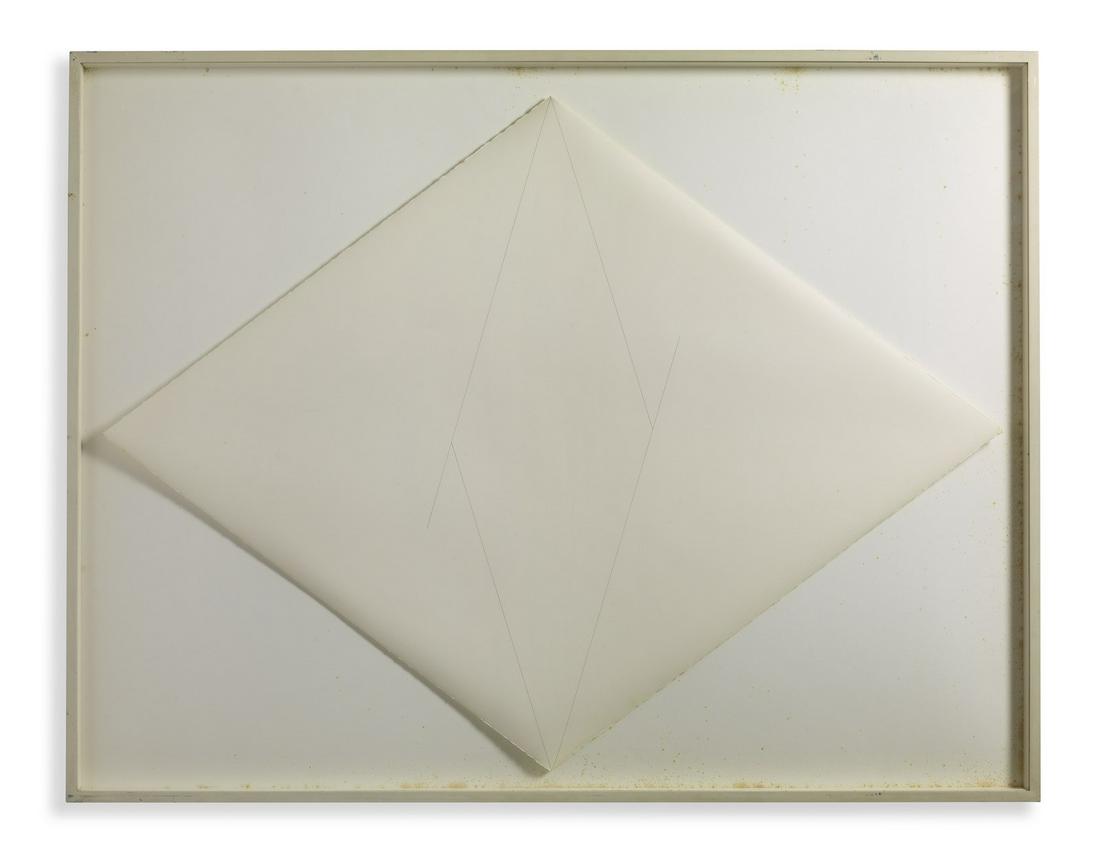 DOROTHEA ROCKBURNE Untitled.: Untitled. 1974. Pen on paper. Cm 100,00 x 74,00. Signature and year lower right in pencil. Provenance: Salvatore Ala Gallery, Milan; Private collection, Treviso. Frame present