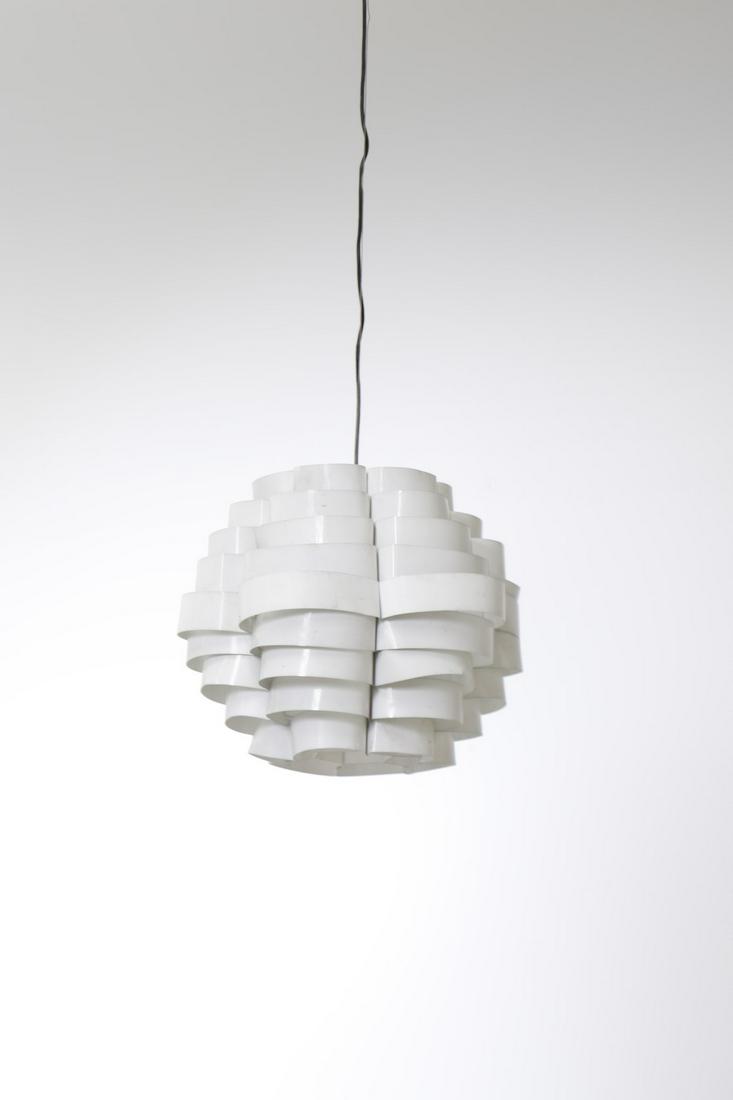 MANIFATTURA ITALIANA Ceiling light, 70s.: ITALIAN WORK Ceiling light, 70s. Painted metal.. Cm 40,00 x 153,00 x 40,00. 746