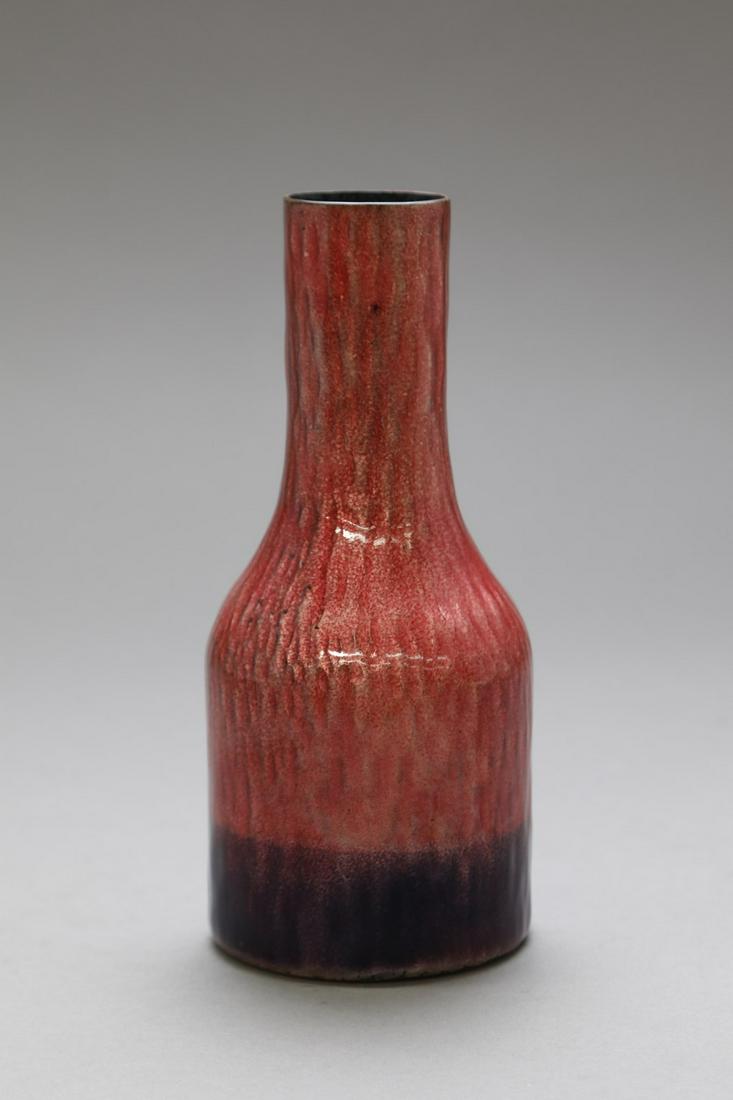 PAOLO DE POLI Bottle, 60s.: Bottle, 60s. Copper with polychrome enamels.. Cm 9,00 x 20,00 x 9,00. Engraved signature. 203