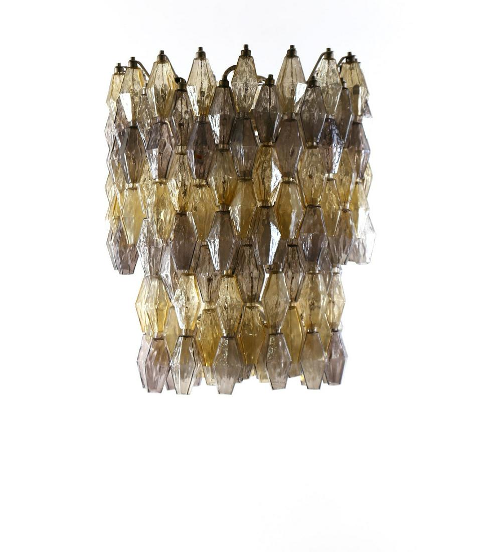 CARLO SCARPA Ceiling light, Poliedri model, Venini: Ceiling light, Poliedri model, Venini production, 60s. Murano glass and painted metal.. Cm 65,00 x 80,00 x 65,00.