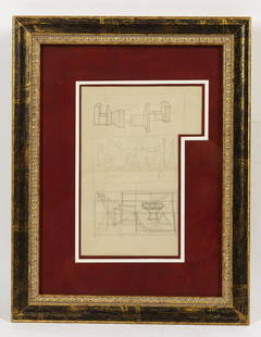 ATANASIO SOLDATI Untitled.: Untitled. Graphite on paper. Cm 15,50 x 22,00. Eredi Grau authenticity certificate on photo. 40's.