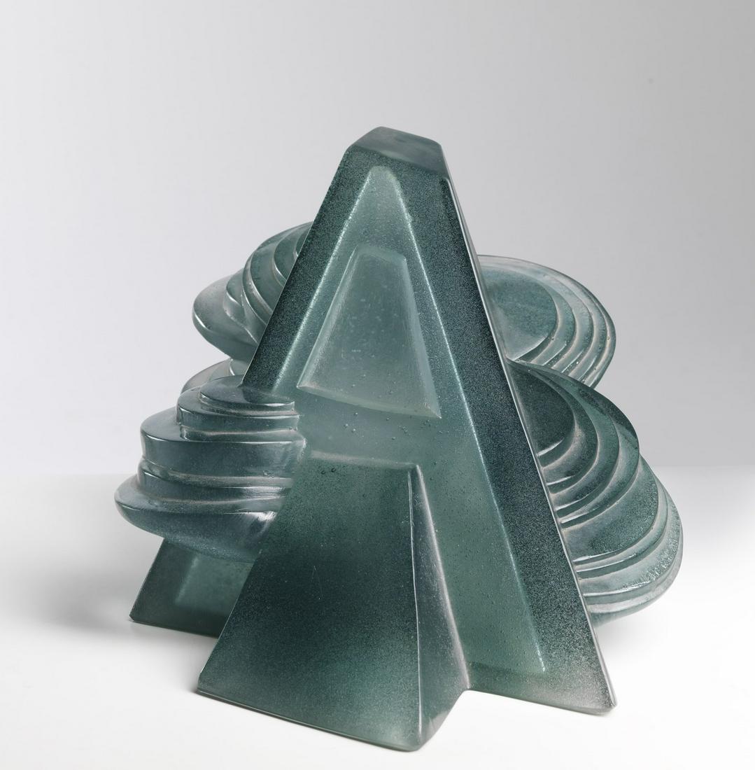 IRMGARD SIGG For Daum.: For Daum. Glass paste. Cm 36,00 x 20,00 x 23,00. Signature lower right.