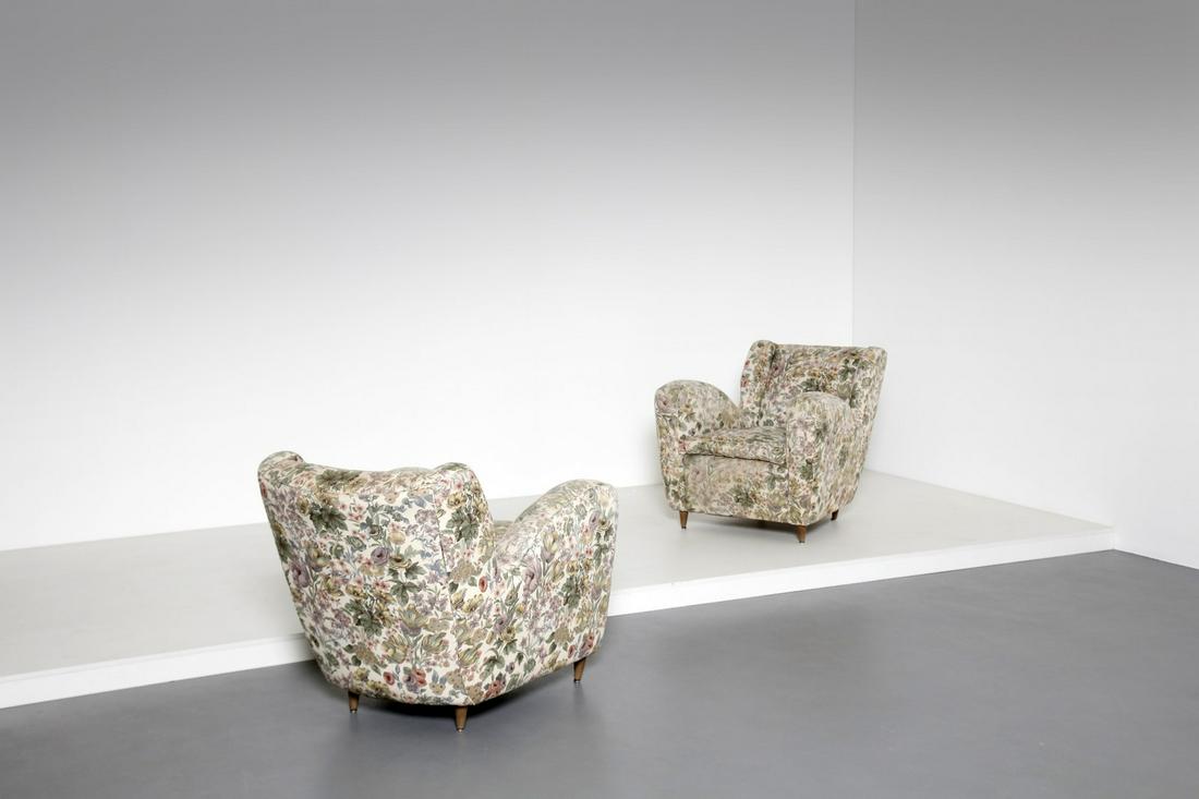 MELCHIORRE BEGA attributed. Pair of 1950s armchairs. (1 of 1)