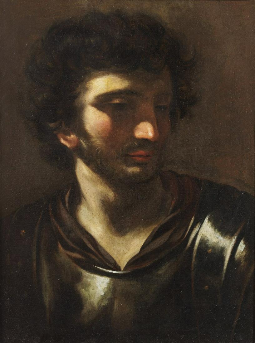 PIER FRANCESCO MOLA Circle of. Portrait of man.: Circle of. Portrait of man. Oil on canvas . Cm 49,00 x 66,00. . Frame present