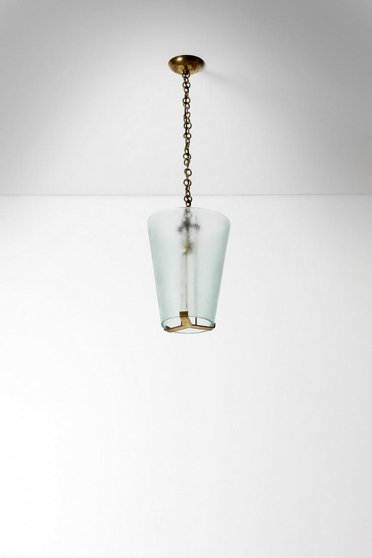 MANIFATTURA ITALIANA   1950s ceiling light. (1 of 2)