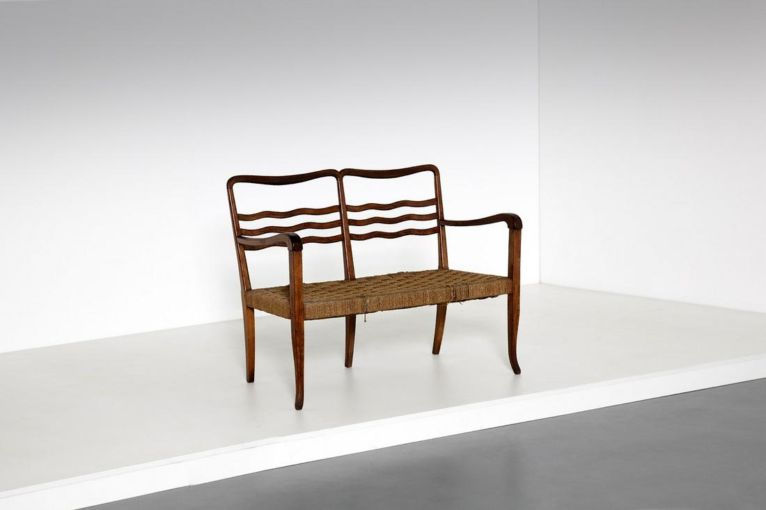 PAOLO BUFFA In the style of. Small sofa, 1950s. (1 of 2)