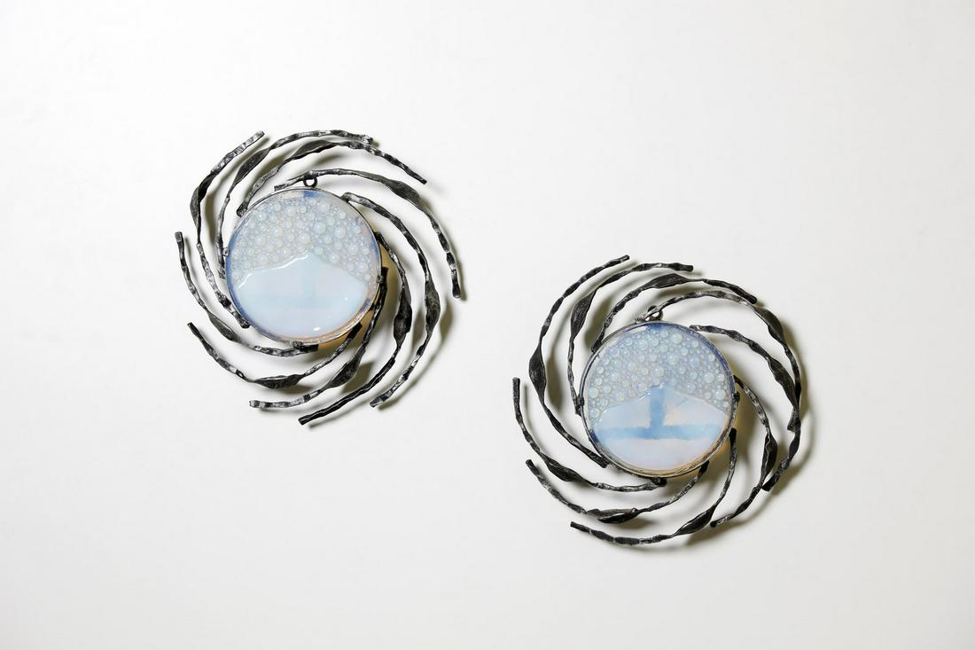 POLIARTE VERONA  Pair of Brutalist wall lights, 1970s. (1 of 3)