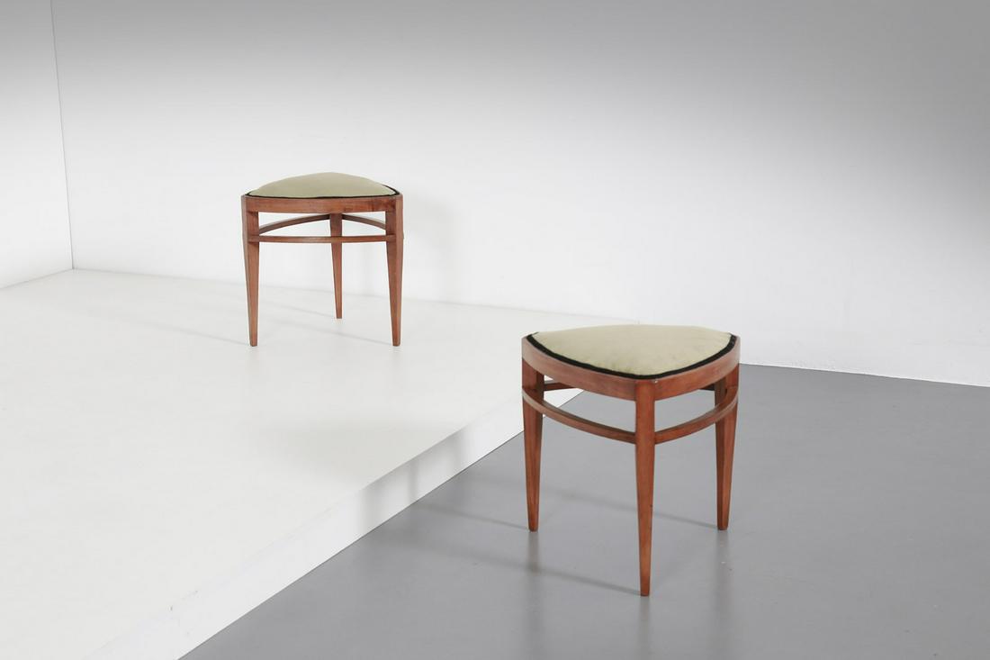 MANIFATTURA ITALIANA   Pair of 1950s stools. (1 of 1)