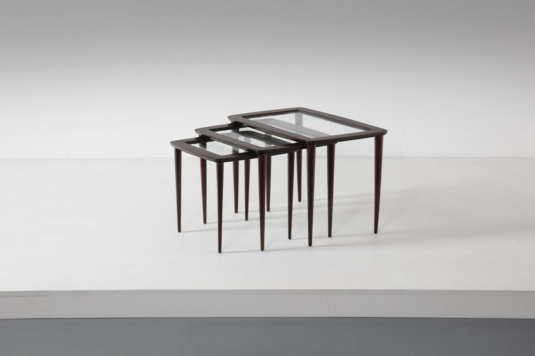 ICO PARISI Three De Baggis coffee tables, 1950s. (1 of 3)