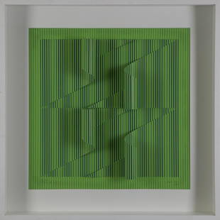 ALBERTO BIASI Project S5.: Project S5. 1970. . Cm 47,50 x 47,50. 31/100. Edition, title, signature and year lower in pencil. Editor: Giuseppe Strano, Padova.. Frame present