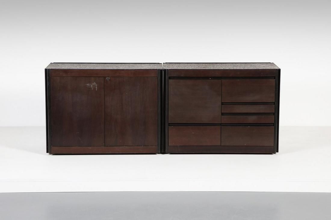 ANGELO MANGIAROTTI Pair of sideboards, Lema production. (1 of 4)
