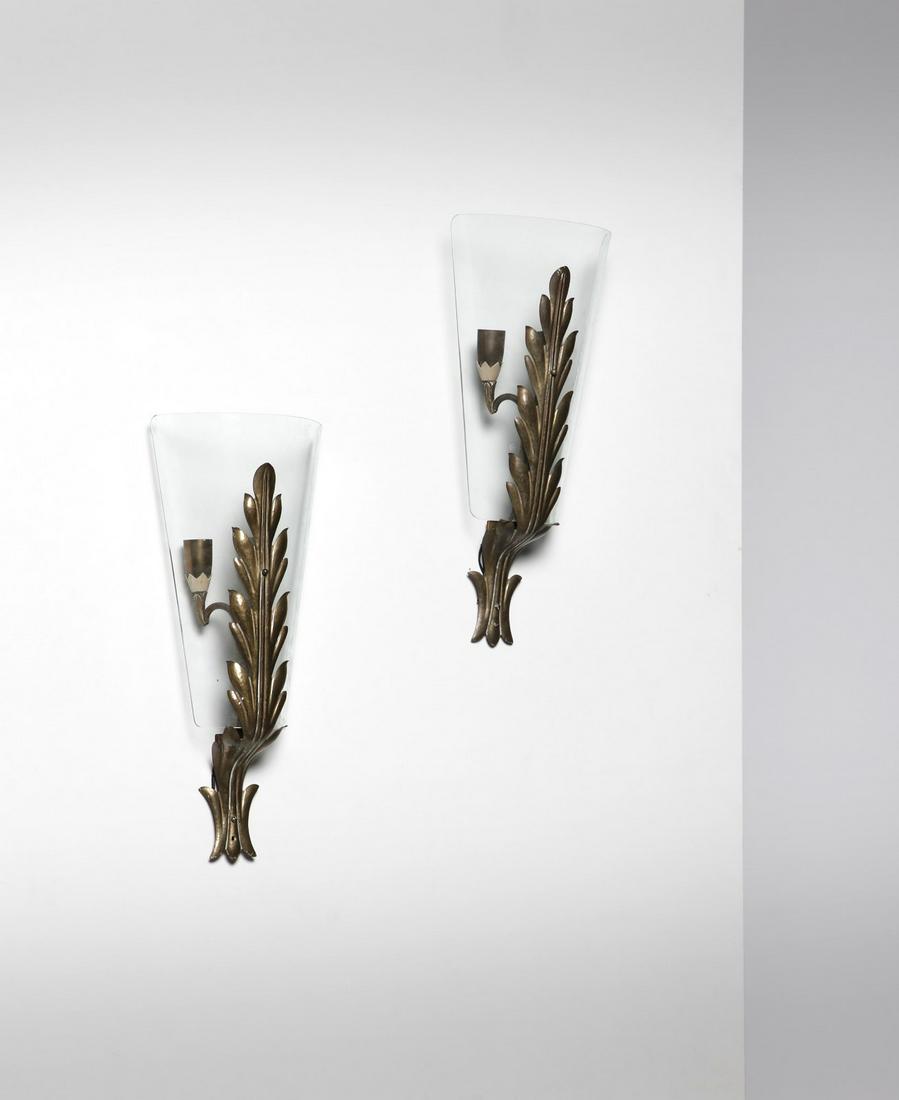 MANIFATTURA ITALIANA   Pair of wall lamps. (1 of 2)
