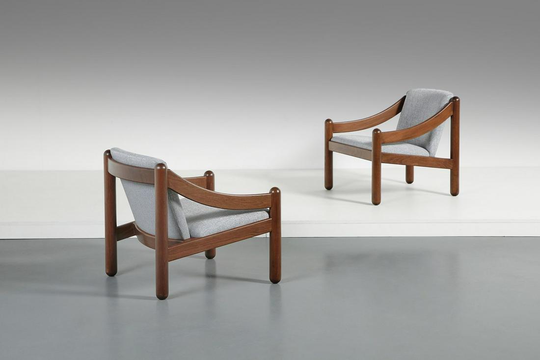 VICO MAGISTRETTI Pair of Carimate armchair, Cassina (1 of 4)