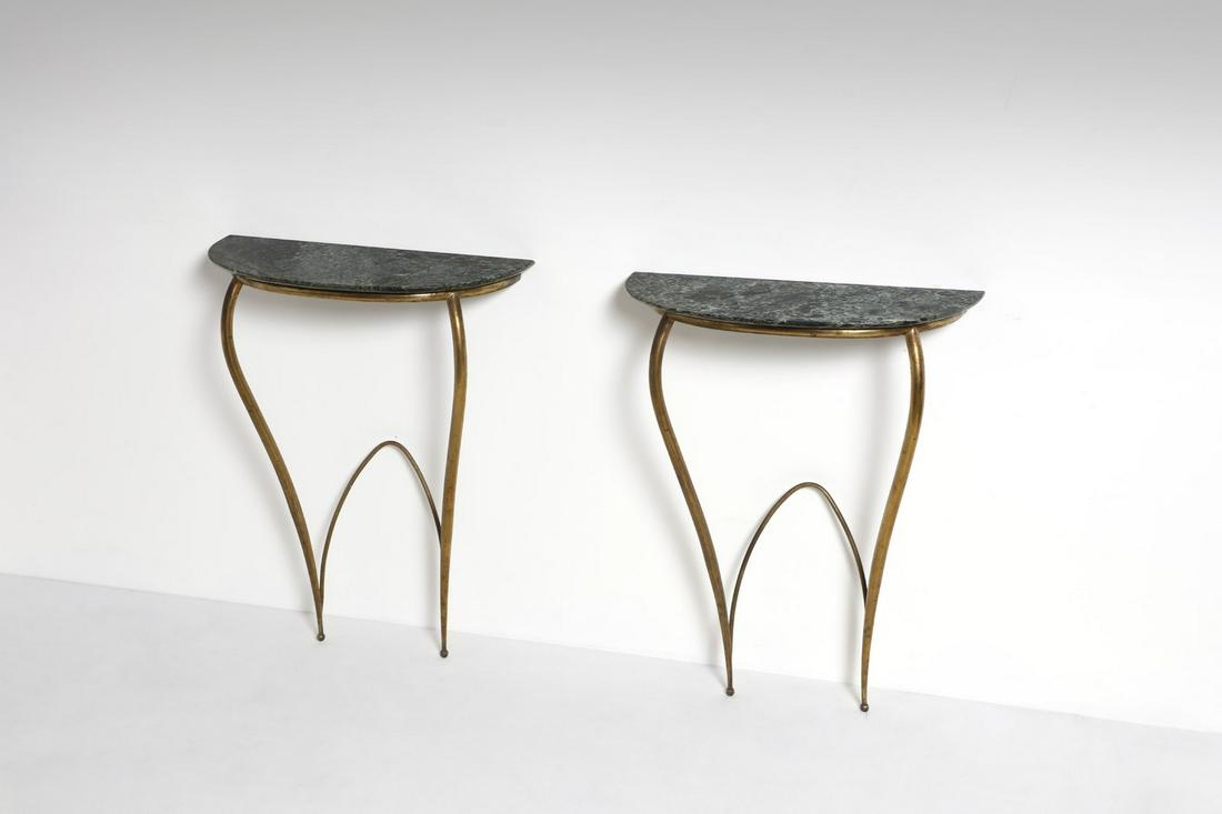 CARLO ENRICO RAVA Pair of consoles. (1 of 2)