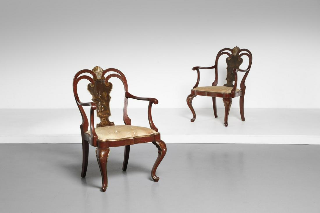 MANIFATTURA VENETA DEL XVIII-XIX SECOLO Pair of (1 of 6)