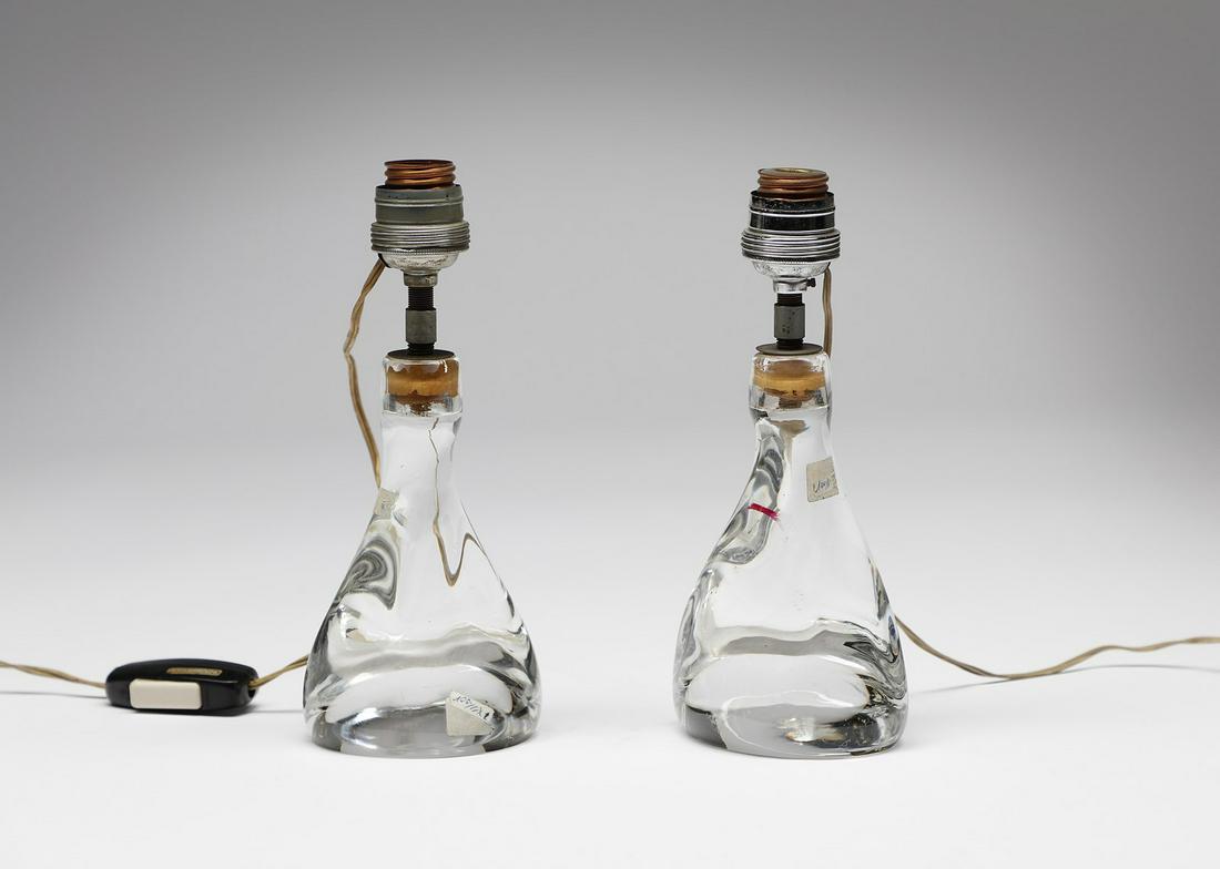 DAUM Pair of table lamps. (1 of 3)