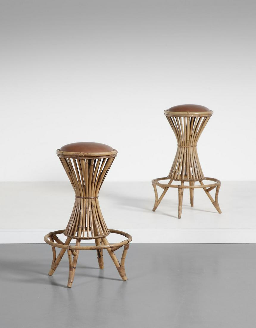 TITO AGNOLI Pair of stools. (1 of 5)