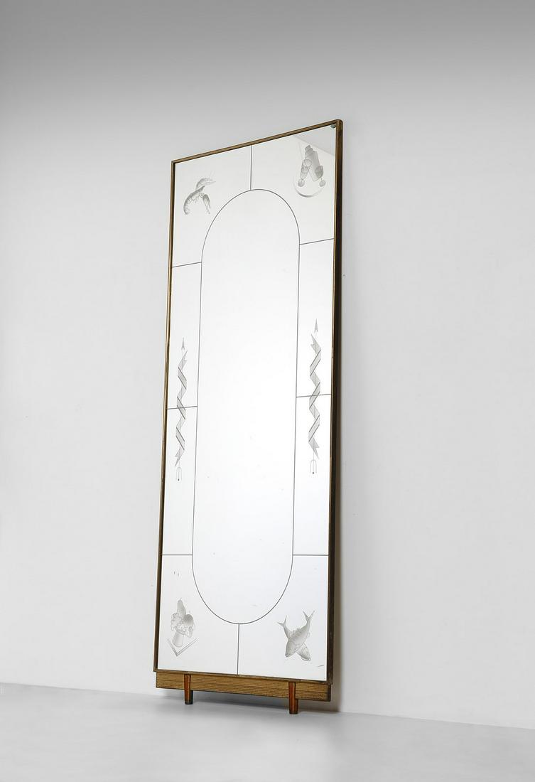 LUIGI BRUSOTTI Large mirror. (1 of 4)