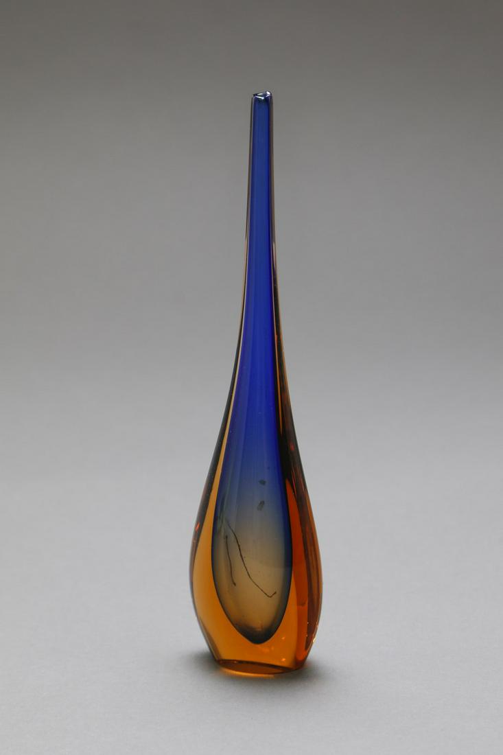 MANIFATTURA MURANESE Vase in orange glass submerged in (1 of 1)