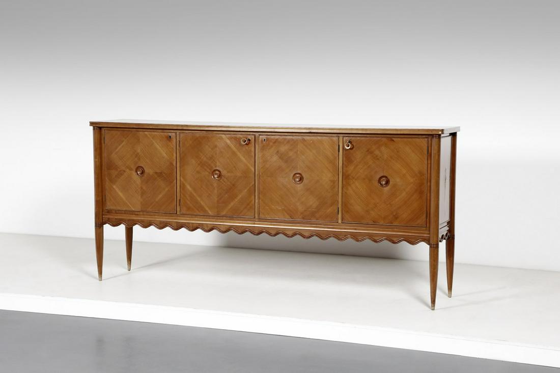 PAOLO BUFFA in the stule of. Sideboard.: in the stule of. Sideboard. Walnut.. Cm 222,00 x 100,00 x 44,00. 1940s.