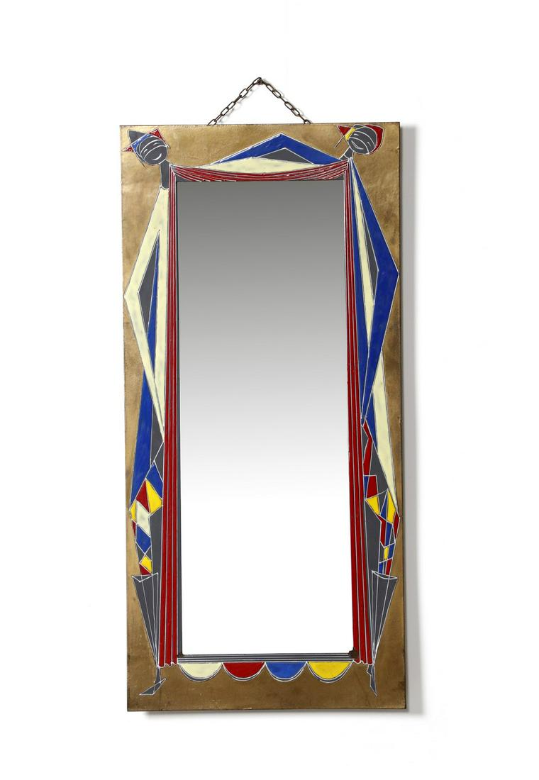 MANIFATTURA ITALIANA   Mirror with decorative frame. (1 of 1)