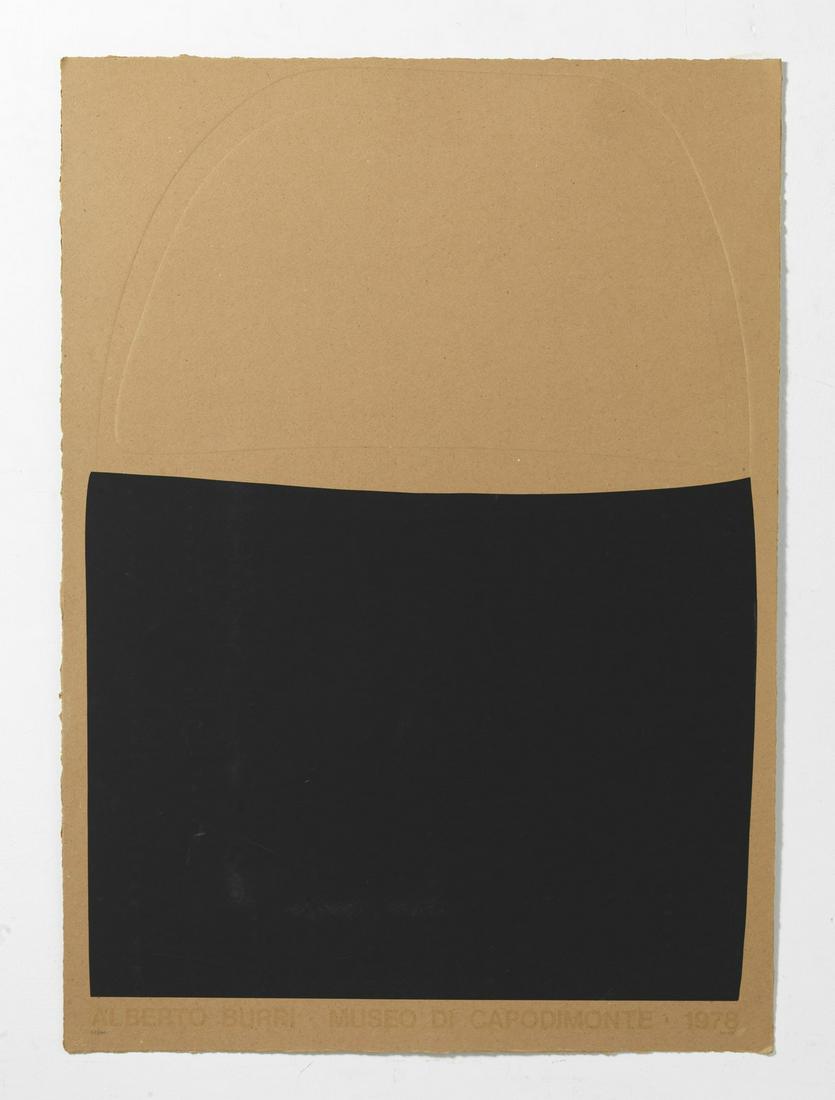 ALBERTO BURRI Museo di Capodimonte.: Museo di Capodimonte. 1978. . Cm 64,50 x 89,50. 42/100. Edition and signature lower in pencil. 2Rc dry stamp lower left. Printer: 2Rc. Plate size: 84x58 cm. Total edition: 100 + 10 p.d.a. Publication: