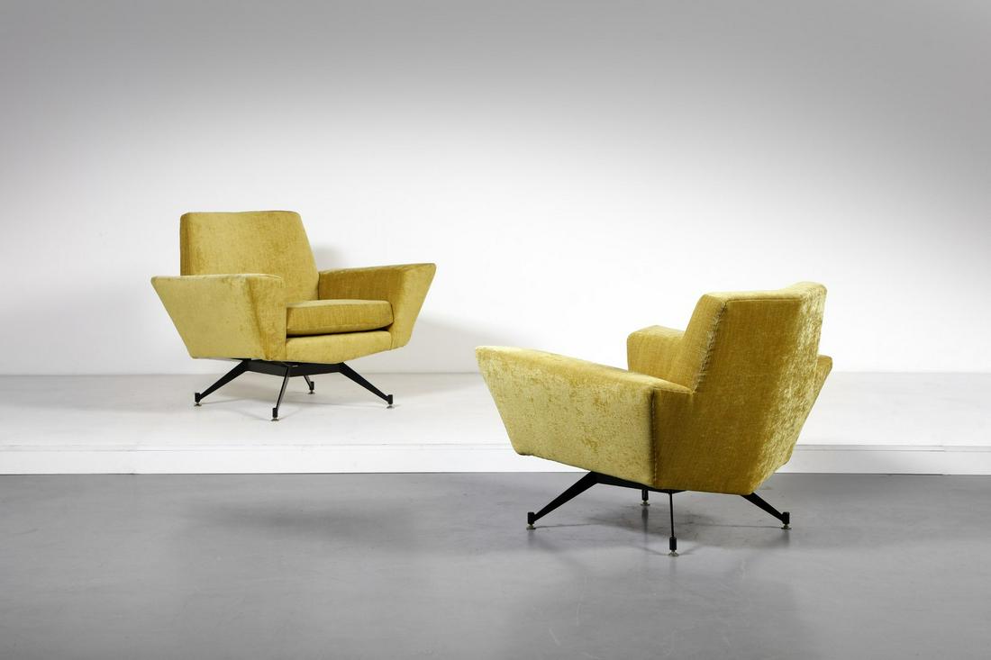 LENZI QUARRATA  Pair of armchairs. (1 of 4)