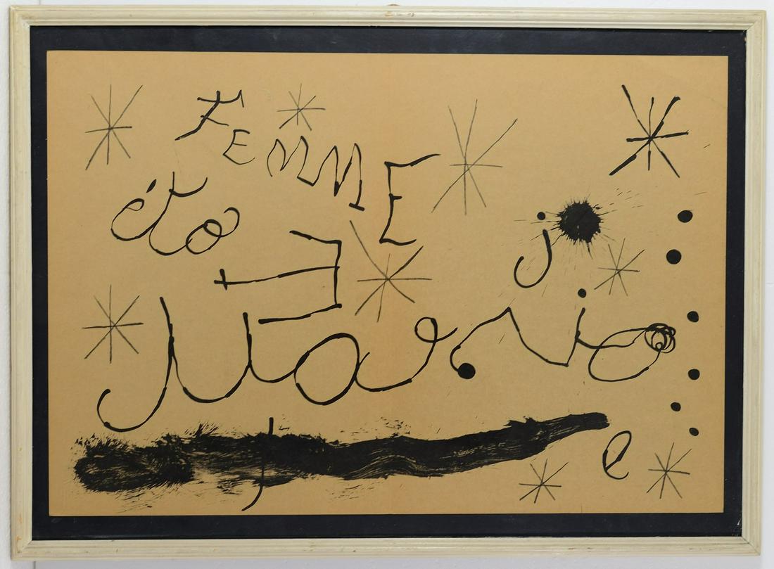 JOAN MIRO' Untitled.DerriÃ¨re le miroir. (1 of 2)