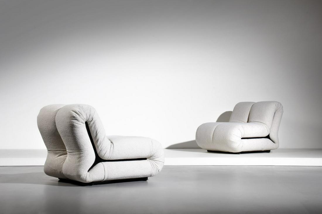 CLAUDIO VAGNONI Pair of Pagru armchairs, P1 production. (1 of 7)