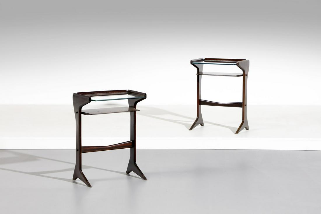 ICO PARISI Pair of phone table for De Baggis. (1 of 3)