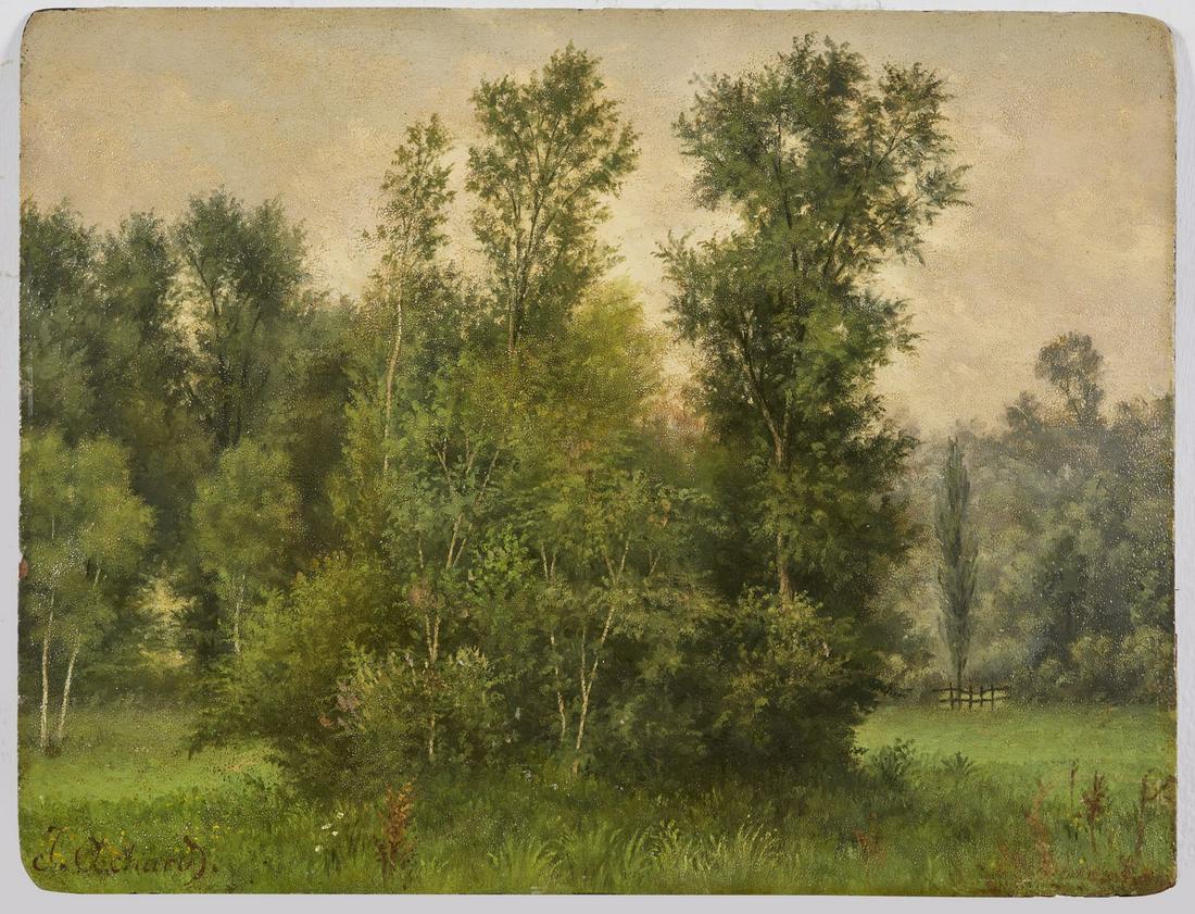 JEAN ALEXIS  ACHARD Woodland landscape. (1 of 4)