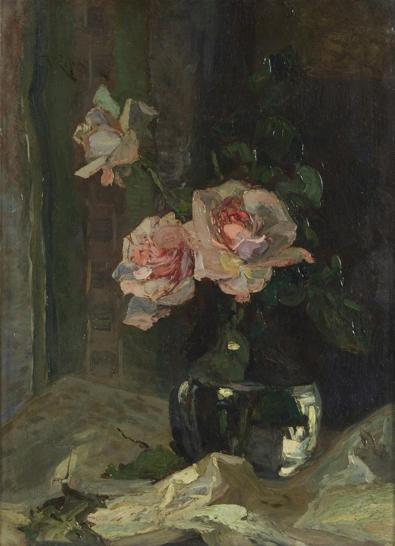 VIRGILIO RIPARI Still life of flowers. (1 of 4)