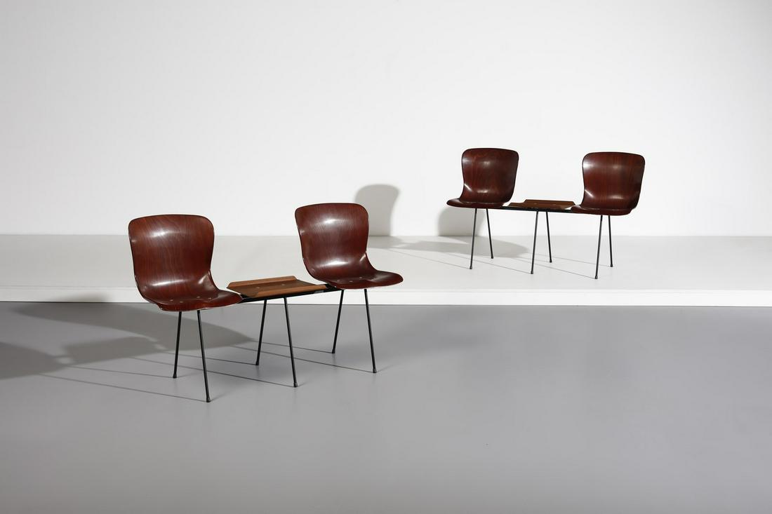 MANIFATTURA TEDESCA  Pair of chairs with coffee table (1 of 3)