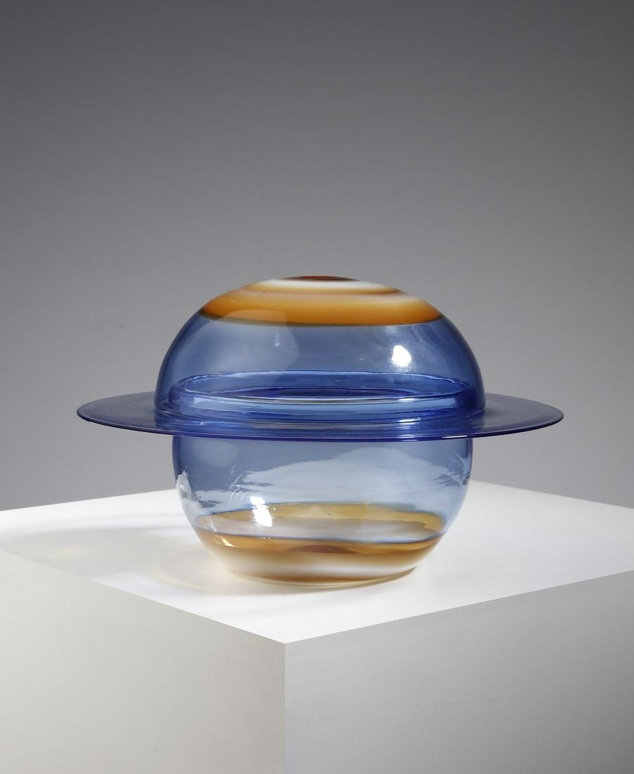 GIANMARIA POTENZA Saturno box for La Murrina.: Saturno box for La Murrina. Murano glass.. Cm 29,00 x 16,00 x 29,00.