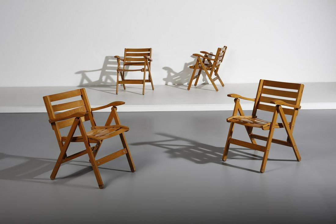 CARLO  HAUNER Four chairs for Reguitti. (1 of 5)