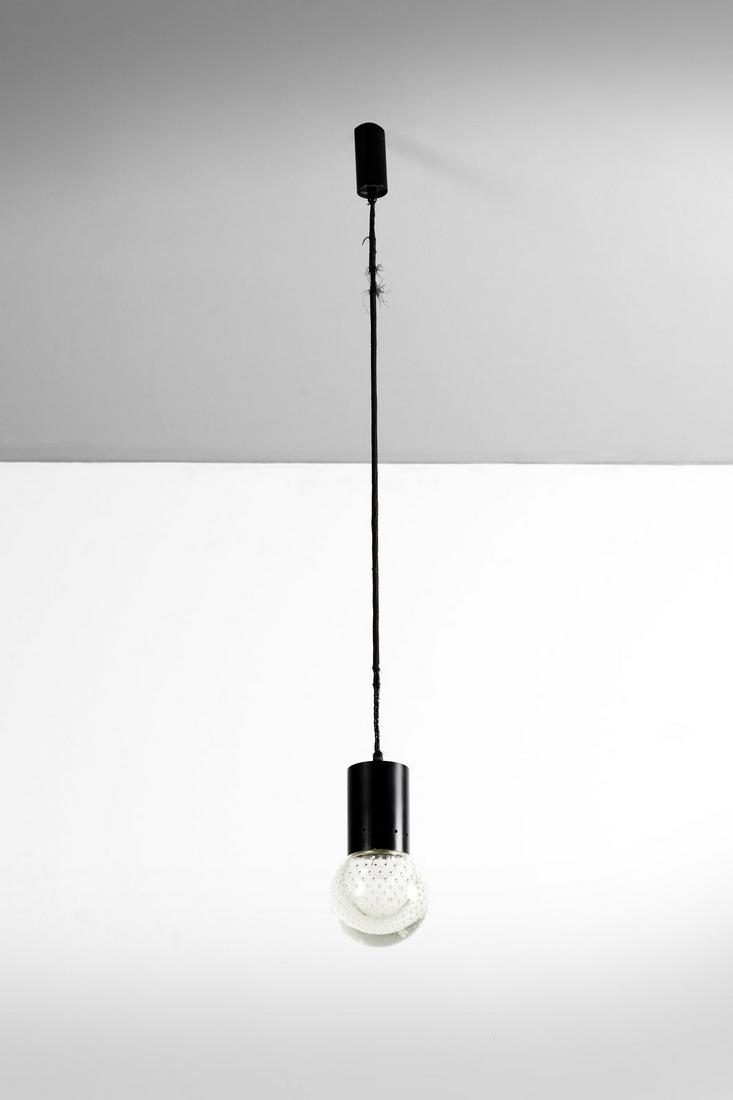 SEGUSO VETRI D'ARTE  Suspension lamp with bubble glass. (1 of 2)