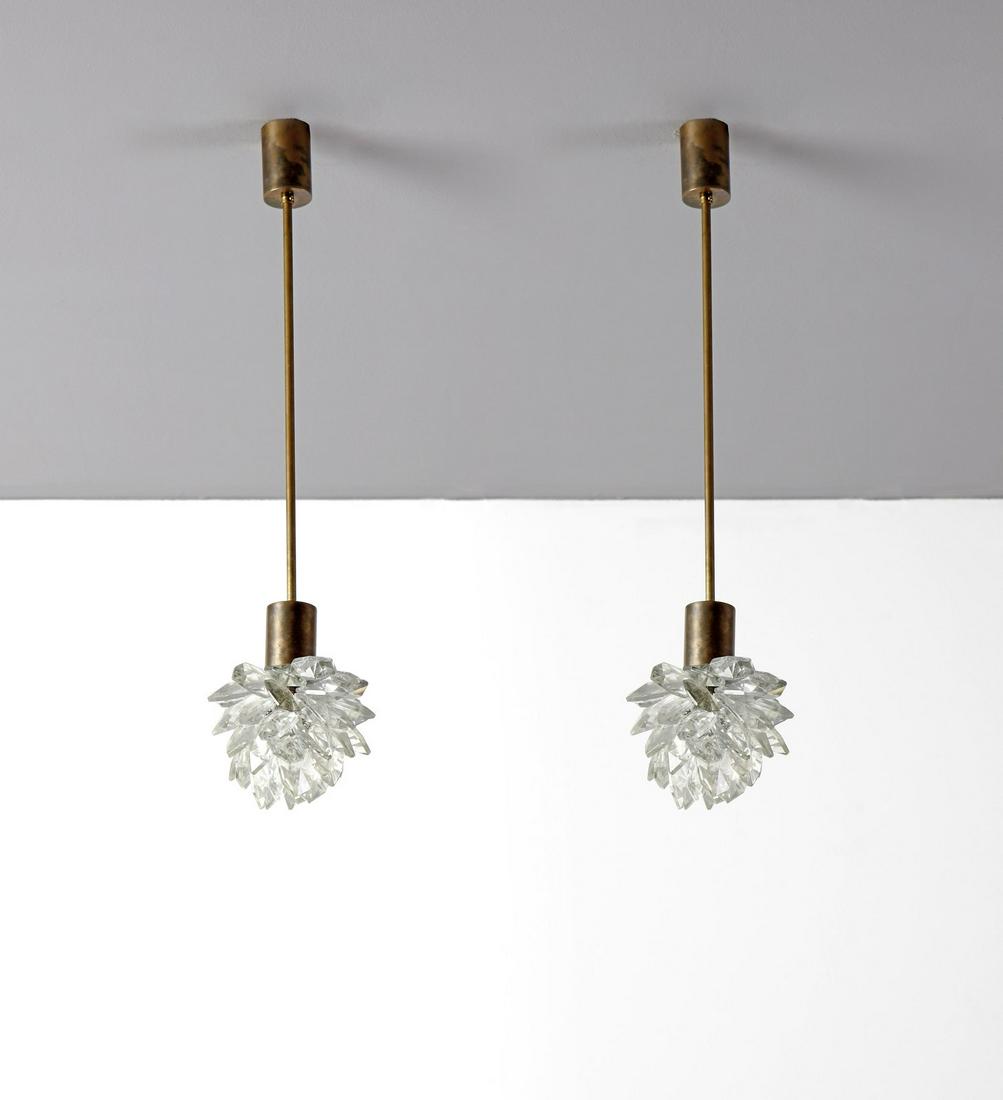 MAISON JANSEN Pair of ceiling lamps. (1 of 2)