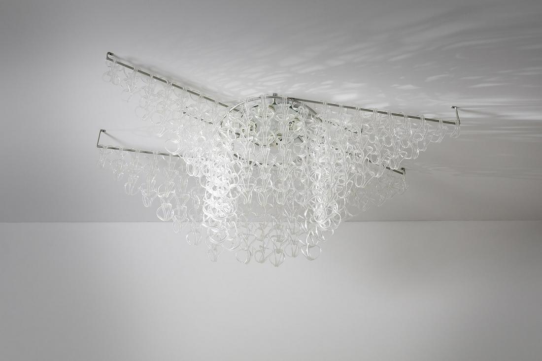 ANGELO MANGIAROTTI Large ceiling light, Vistosi production. (1 of 1)