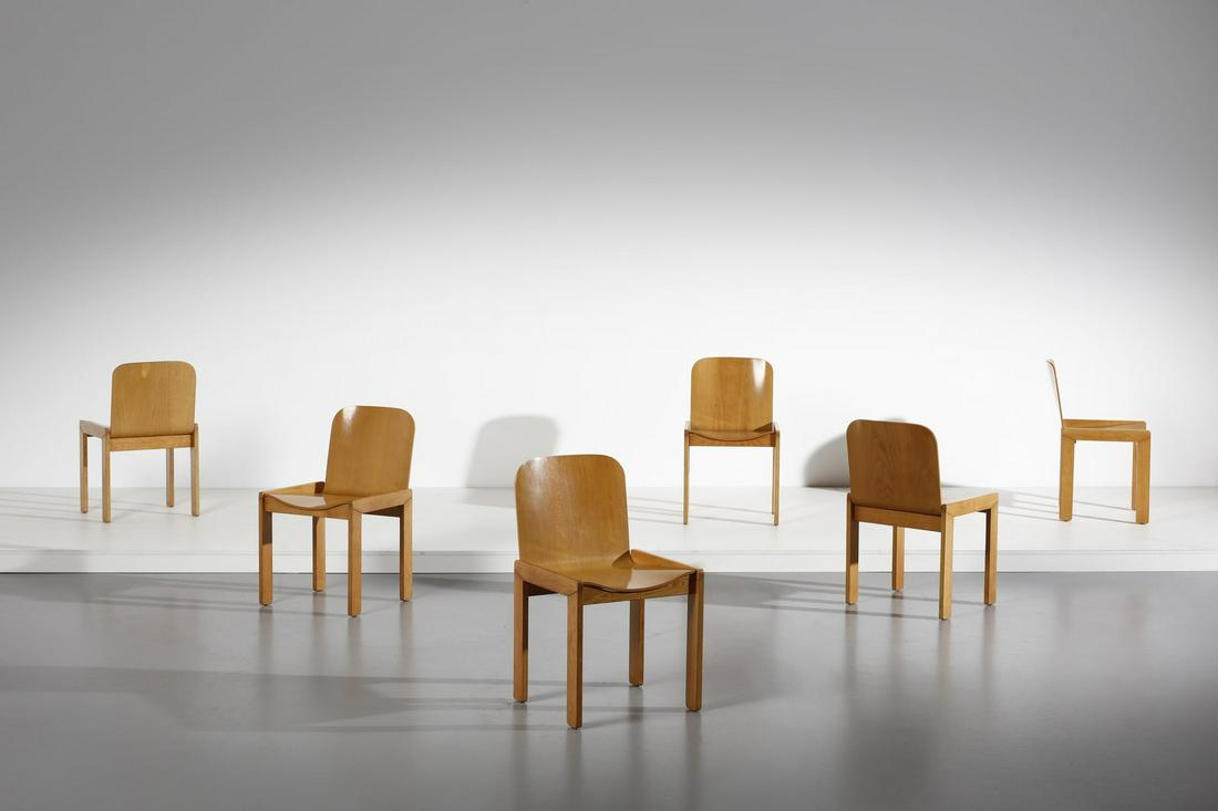AFRA (1937 -2011) & TOBIA (n. 1935) SCARPA in the style of. Six chairs. (1 of 6)